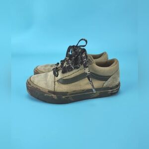Vans Old Skool Skate Shoe Size Youth Little Kids 12 - Camo / Cornstalk Tan Green
